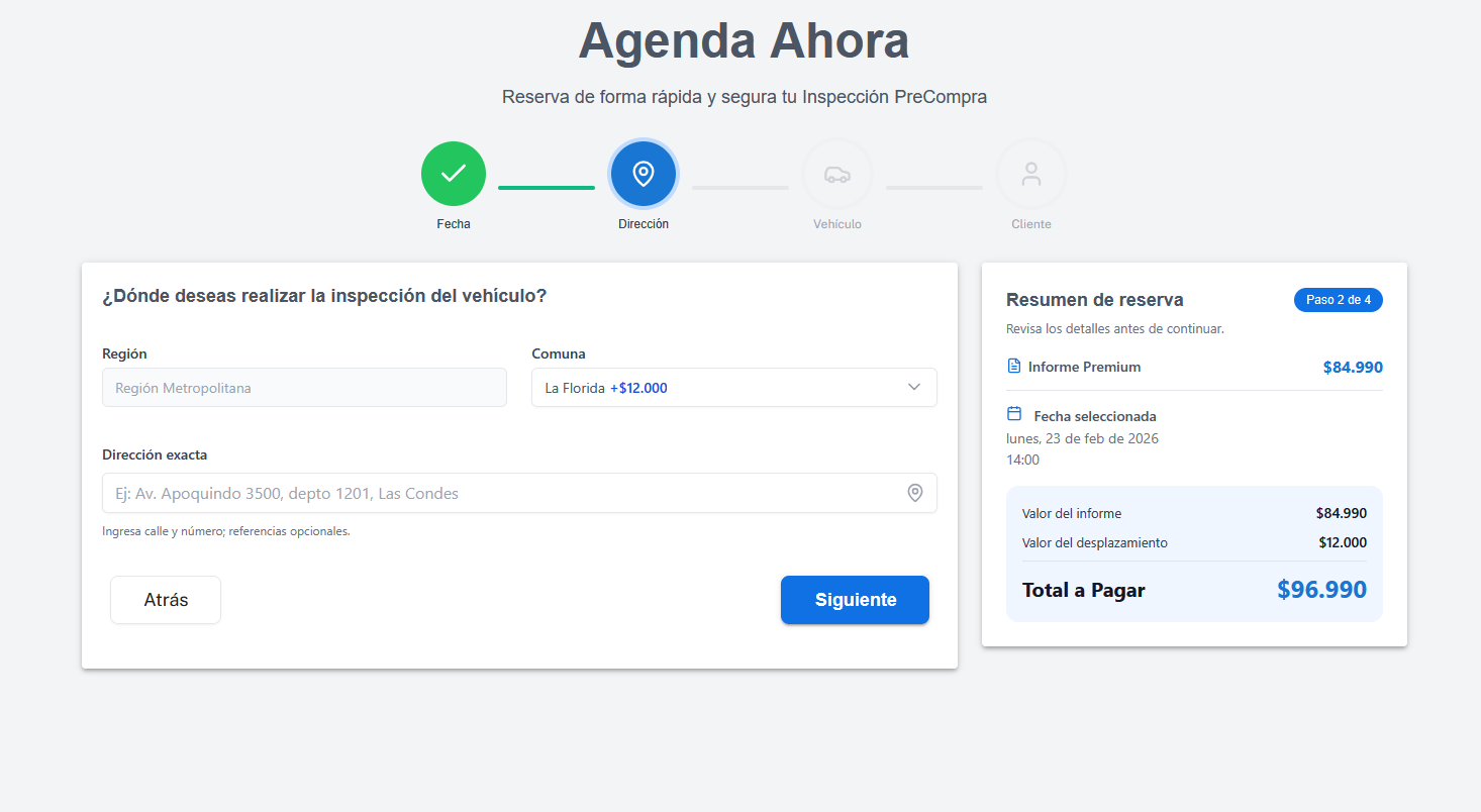 Agenda Online Prechequeo